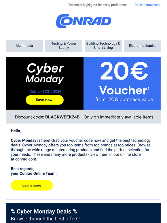 % Cyber Monday Deals - Don't miss out! %