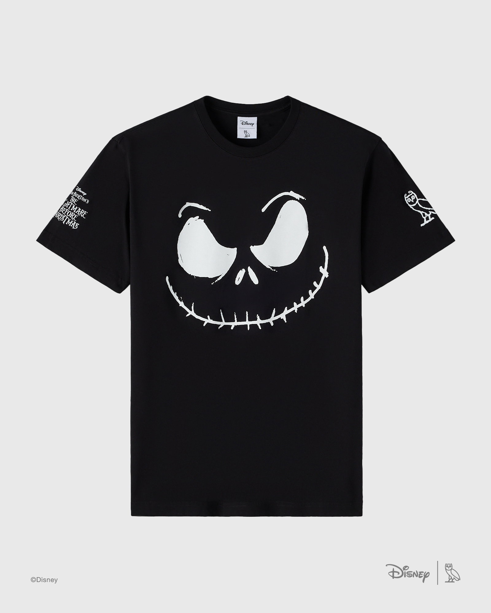 Tim Burton's The Nightmare Before Christmas Jack Skellington T-Shirt - Black