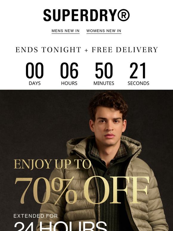 Last Chance! Up to 70% Off Ends Tonight