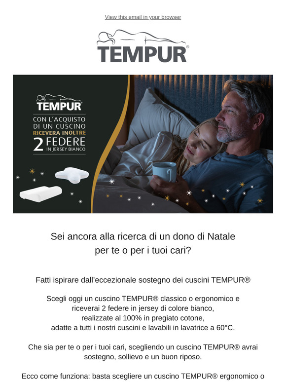 Privati_Promo Cuscino TEMPUR + 2 federe in jersey