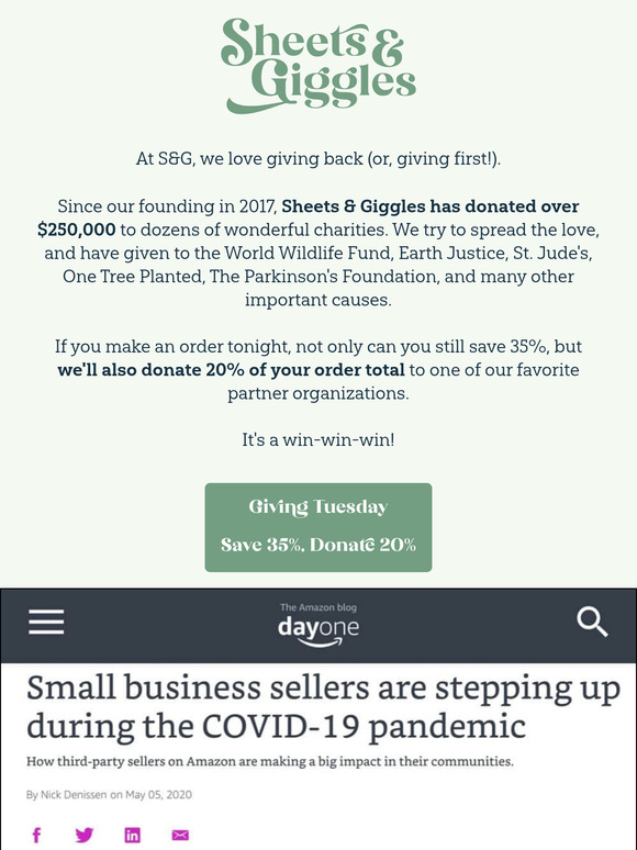 Giving Tuesday: Sleep Well, Do Good 💚🛌