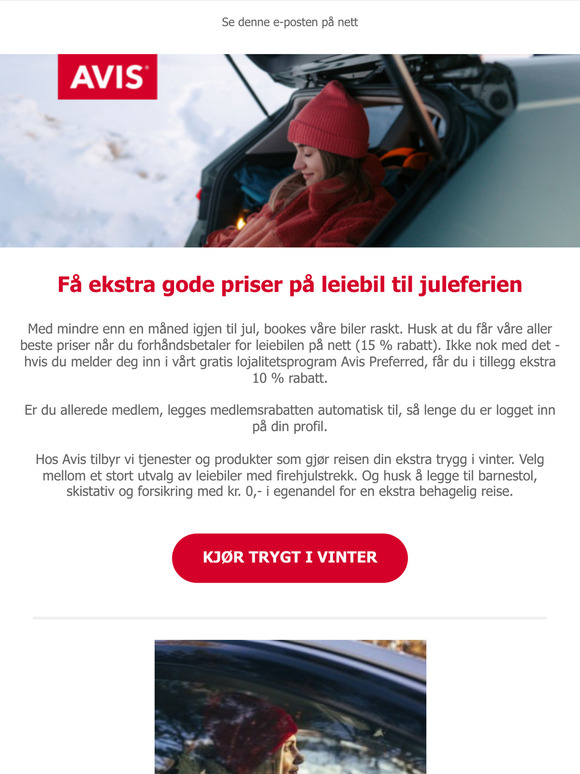 Få 15% rabatt på julebilen