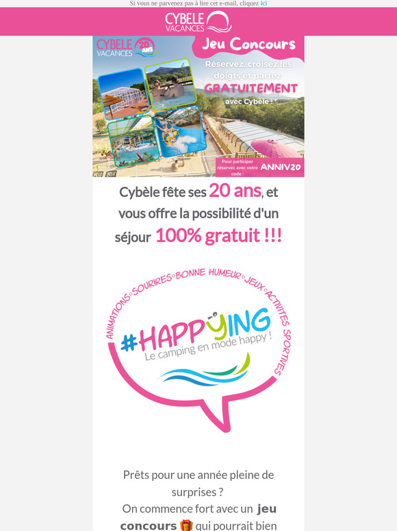 Jeu Concours Cybèle Vacances !