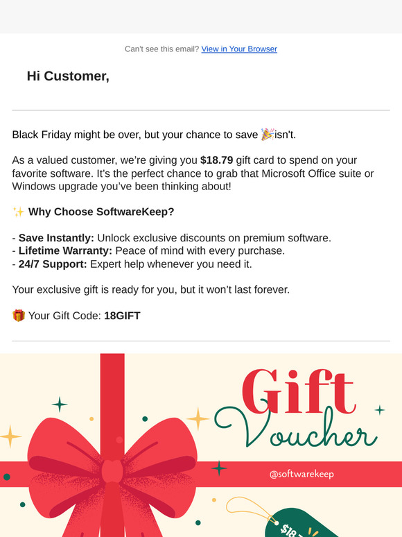 Customer, Black Friday May Be Over, But Your Savings Aren’t!