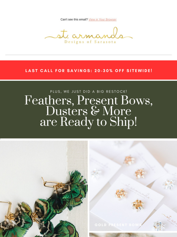 Last Call for Savings! Plus, Favorites have Restocked!