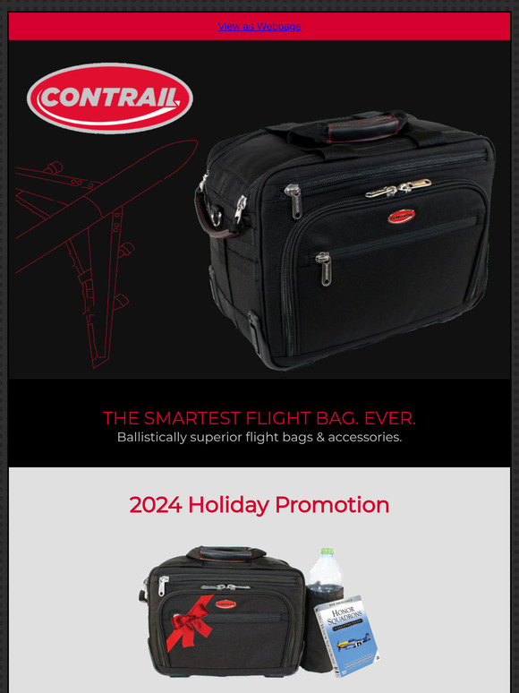 Contrail Flight Bags 2024 Christmas Holiday Sale