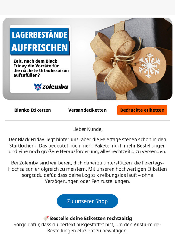 🎁 Erfolgreicher Black Friday vorbei? Zeit, sich auf die Feiertage vorzubereiten!
