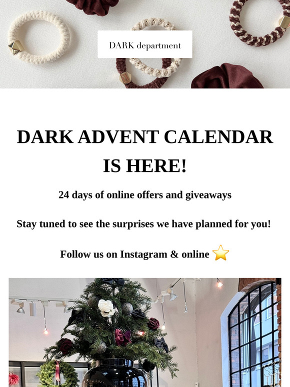 DARK ADVENT CALENDAR! 24 days of online offers & giveaways!