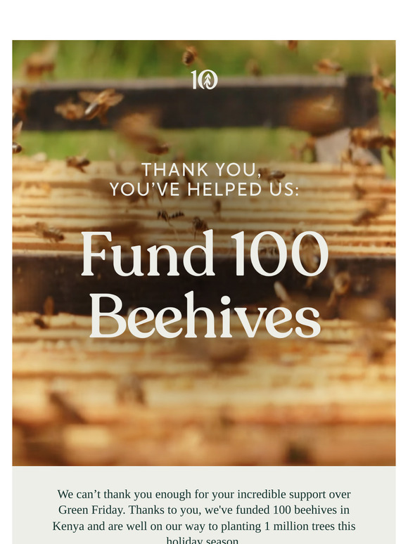 100 Beehives Funded, Thanks to You! 🐝