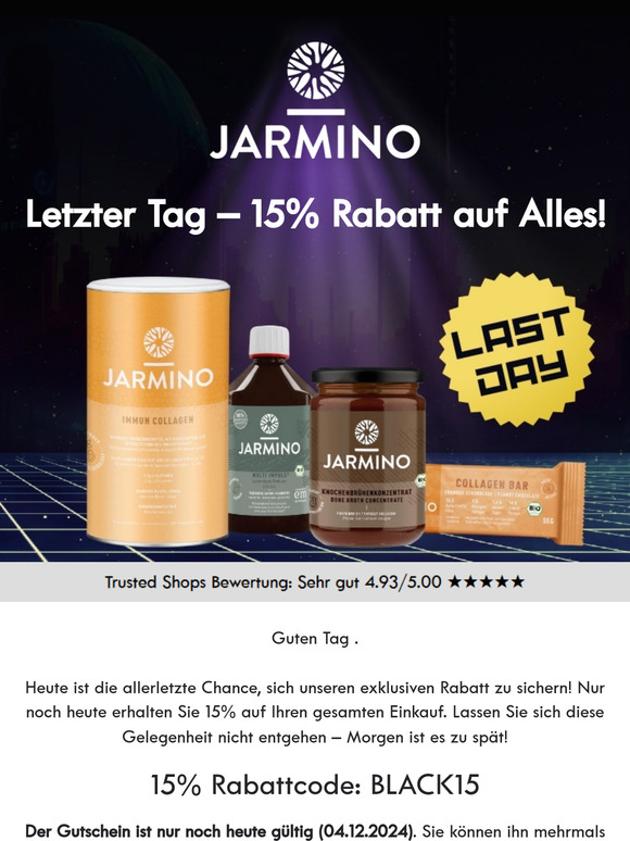 15% Cyber Monday Sale - Sparen und gesund bleiben!