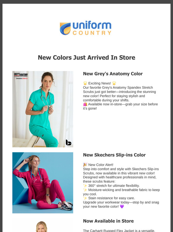 New Colors Now Available in Store