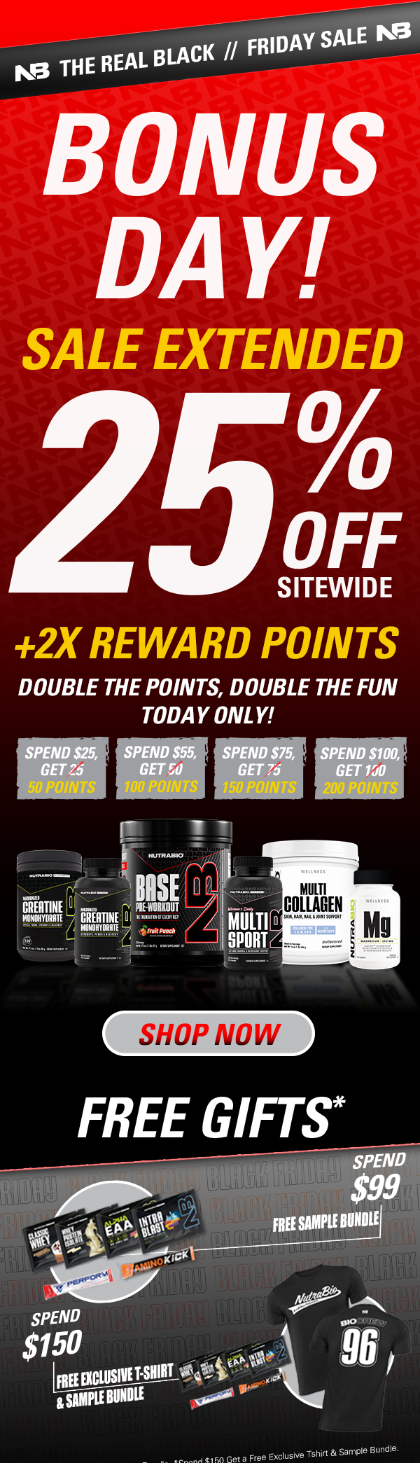 NutraBio Black Friday Sale
