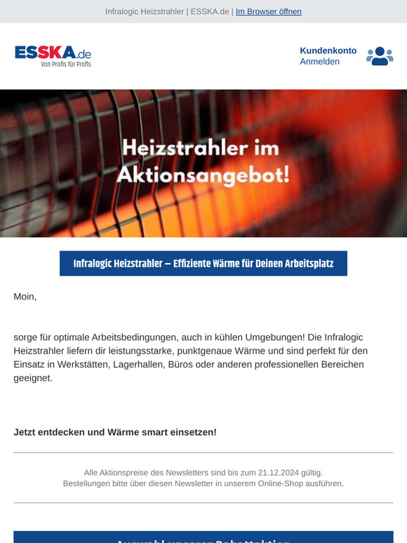 Wärme auf Knopfdruck