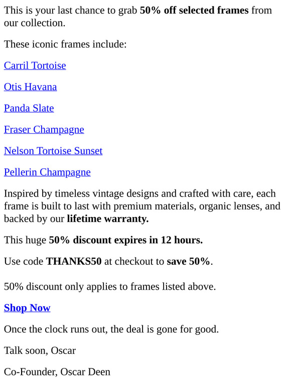 50% OFF | 12 Hours Left