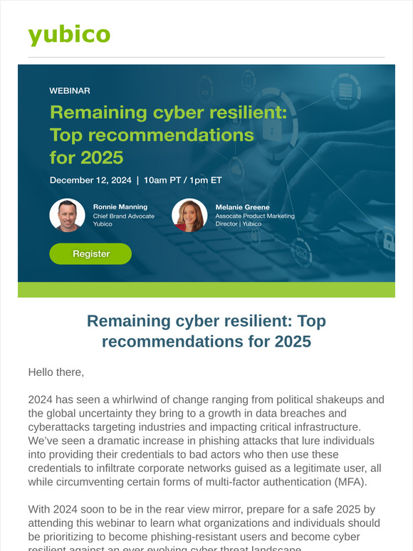 Just say no to social engineered cyber attacks in 2025: Say yes to the right type of passkeys