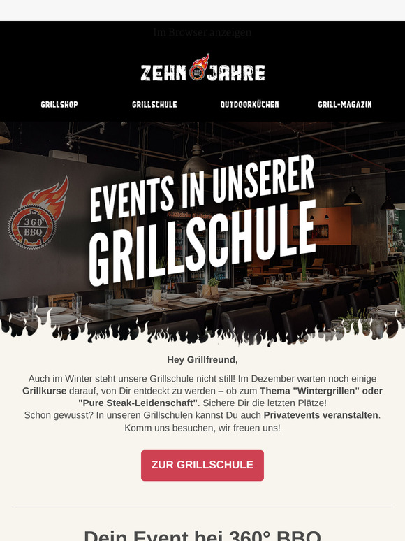 Dein Event in der 360° BBQ Grillschule!🔥