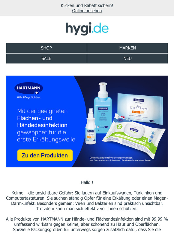 So unterstützt Sie HARTMANN bei der richtigen Händehygiene und Flächendesinfektion