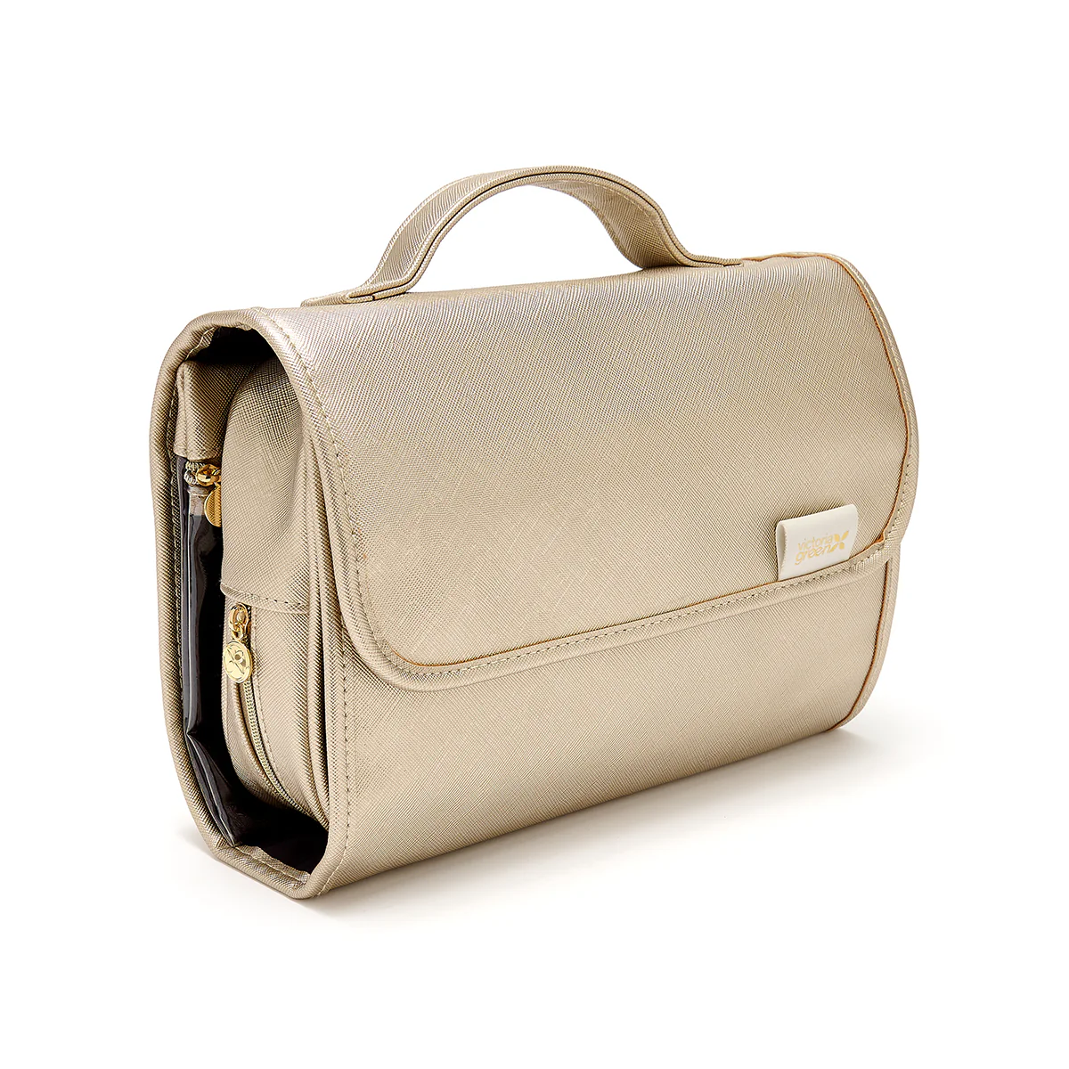 Image of 'Emma' 3 in 1 Hanging Wash Bag in Gold