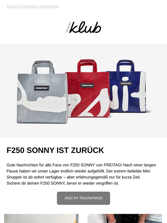 Endlich wieder da: F250 SONNY 🛍️ von FREITAG
