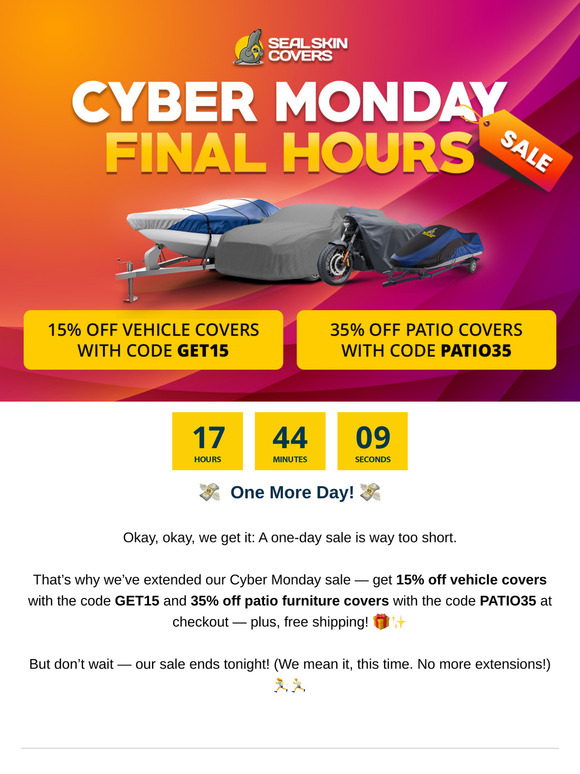 🛍️ 💸 Cyber Monday Sale EXTENDED - Save 15-35% Now! 💰