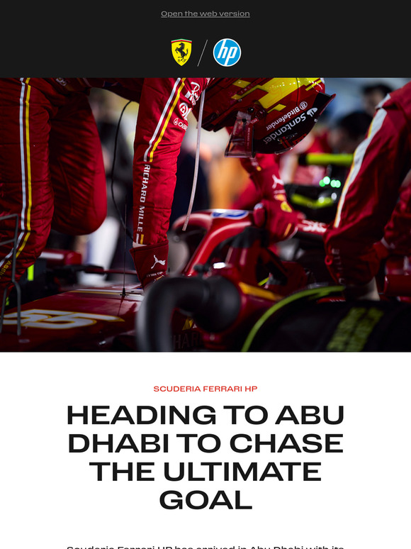 Heading to Abu Dhabi to chase the ultimate goal