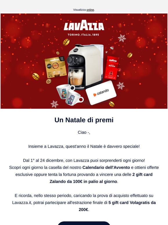 Il Natale Lavazza ti premia ogni giorno!