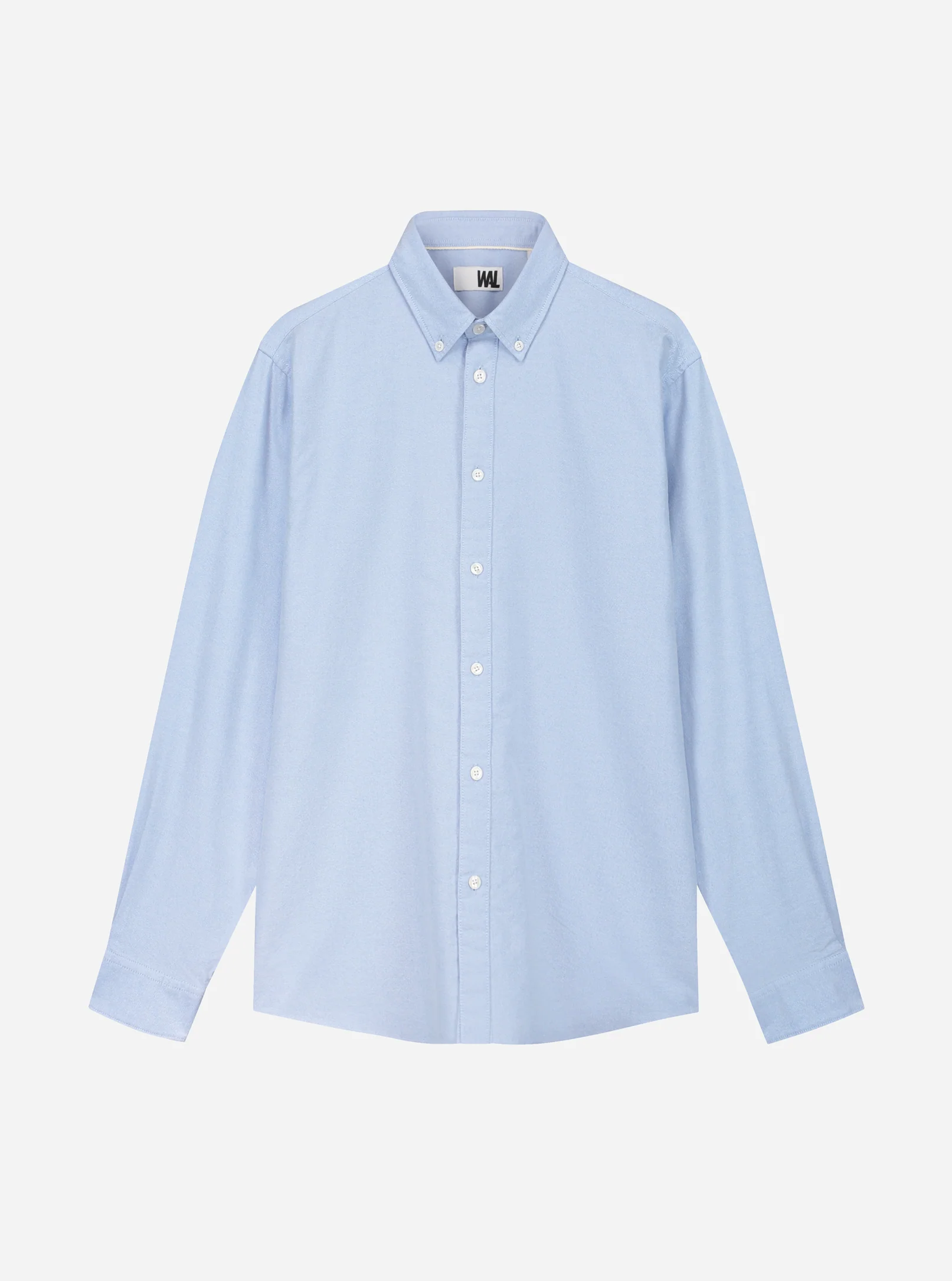 Image of James Brushed Twill Regular Shirt - Light Blue