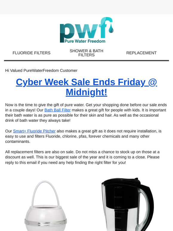 Few Days Left! CyberWeek Sale!⌛