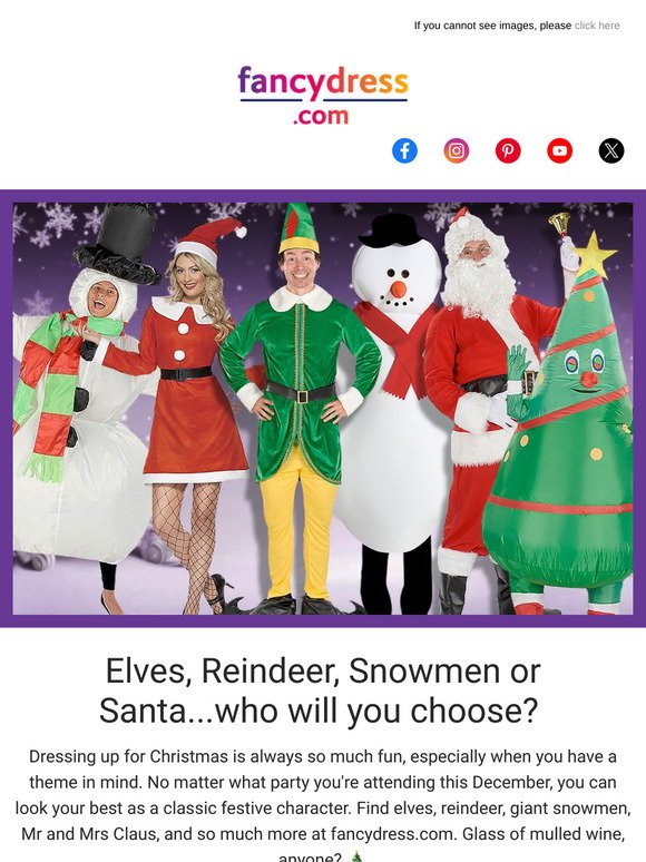 christmas characters for fancy dress Christmas Costumes: Santa Claus Suits