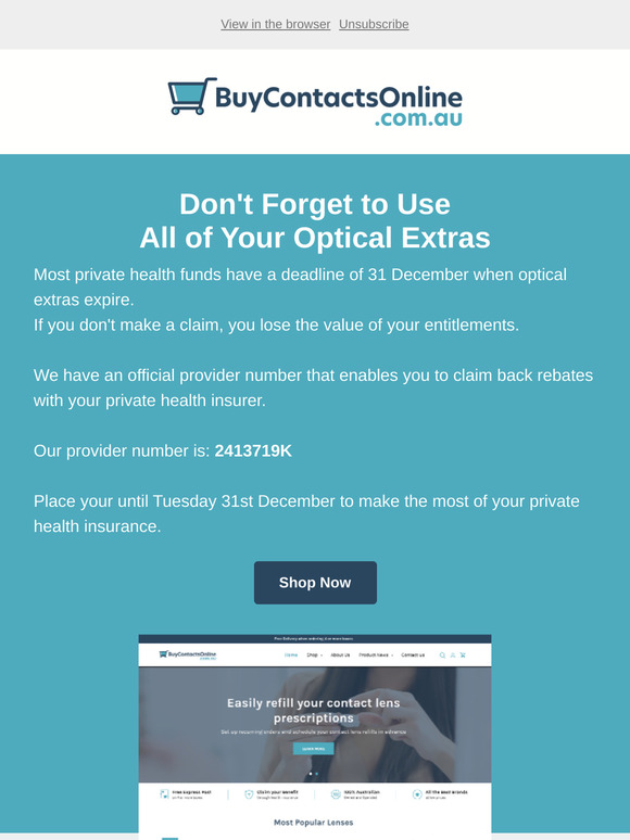👀 Don’t forget - Use all your Optical Extras by 31 Dec