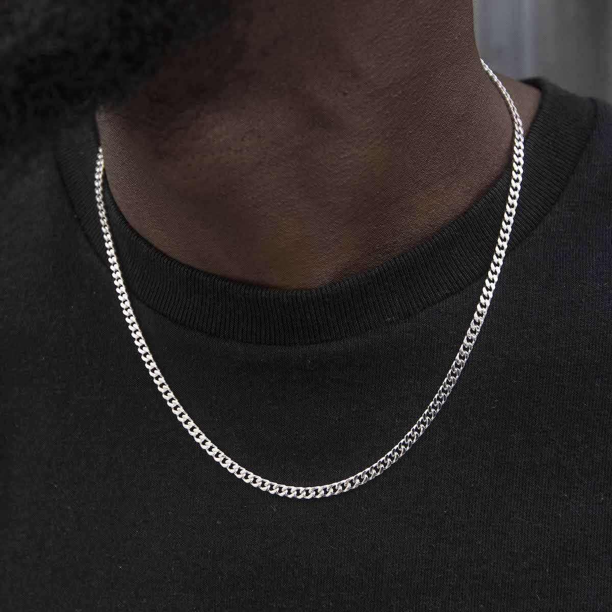 Image of Micro Cuban in White Gold- 3mm