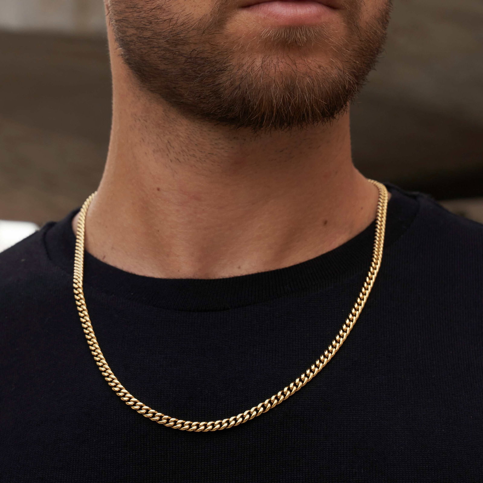 Image of Cuban Link Chain in Yellow Gold - 5mm