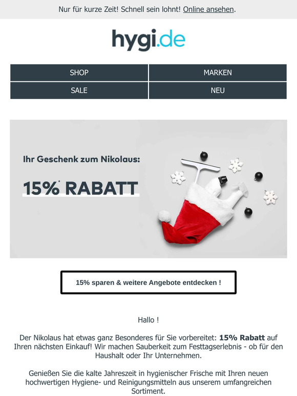 Ihr Nikolausgeschenk wartet – 15% Rabatt! 🎅✨