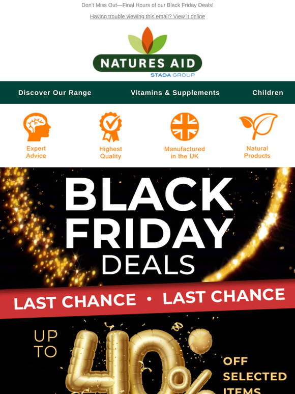 Last Chance! Black Friday Deals End Tonight!