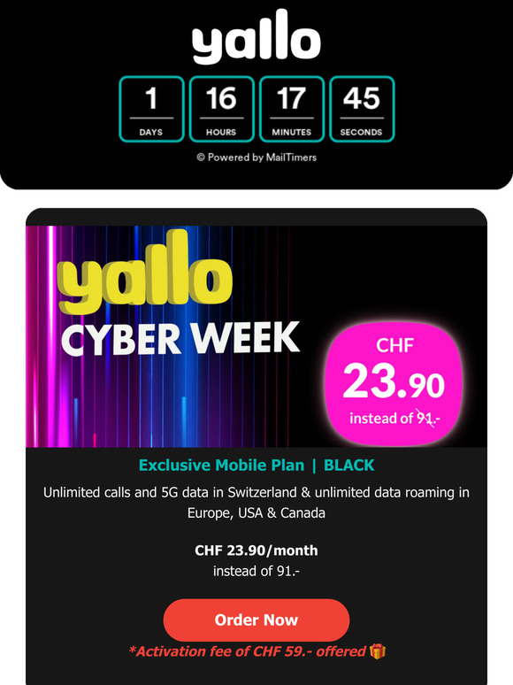 ⚡ Cyber Week Deals