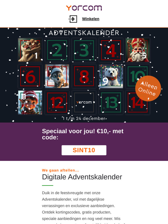 🎁Dubbel feest: Pakjesavondkorting én de adventskalender!