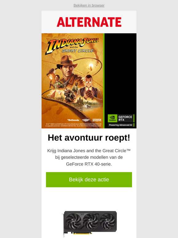 Krijg Indiana Jones and the Great Circle™ bij  GeForce RTX 40!