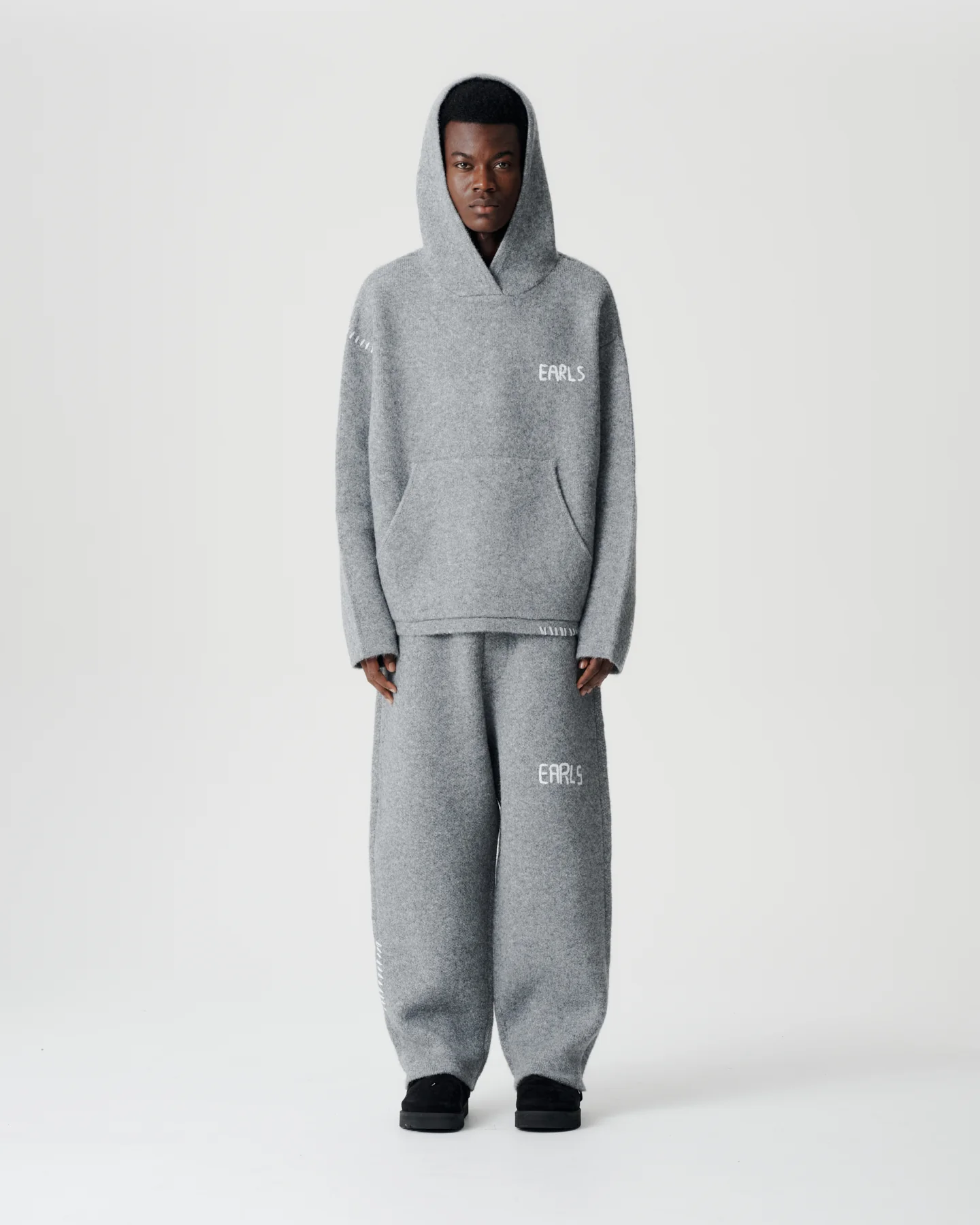 Image of Fluffy Knit Pant - Grey
