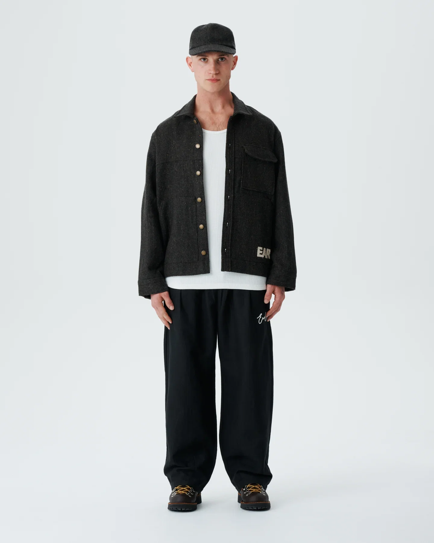 Image of Cropped Wool Work Jacket - Jaffa