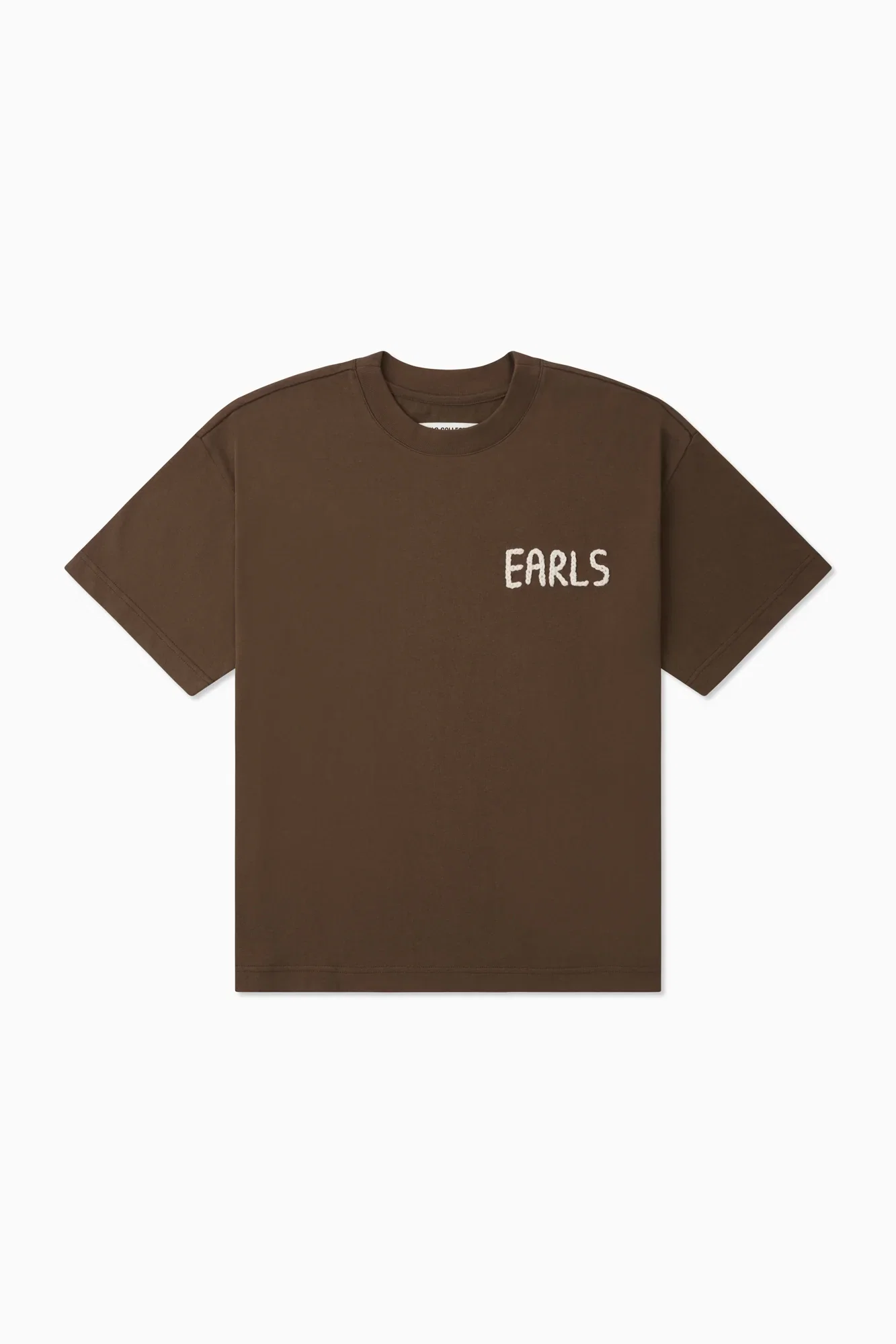 Image of Thick Stitch Block Tee - Brown/Cream