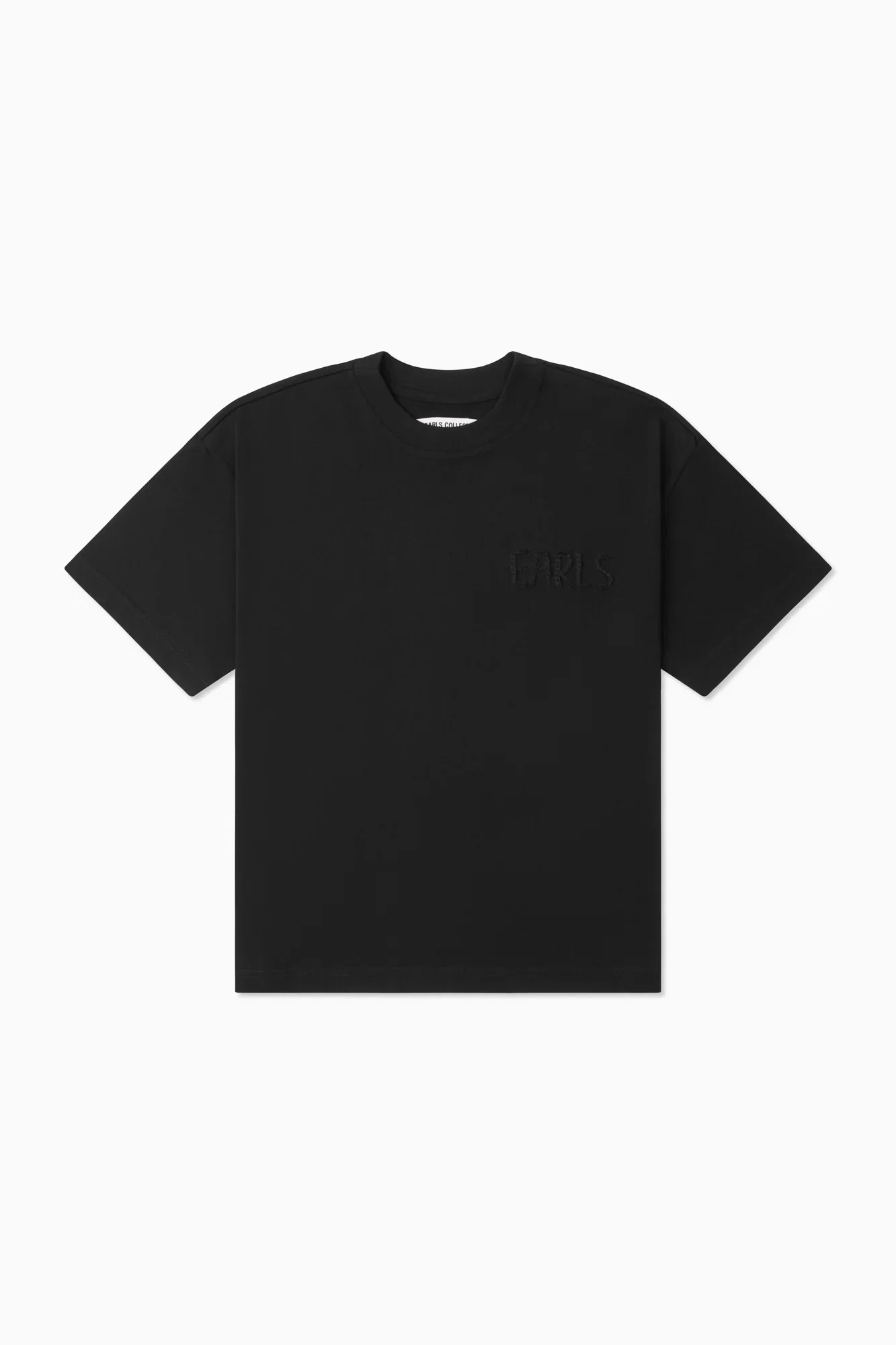 Image of Thick Stitch Block Tee - Black/Black