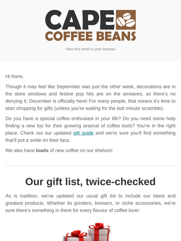 Festive Gift Guide and New Coffees🎁