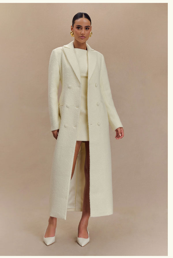 Caviar Boucle Coat - Ivory