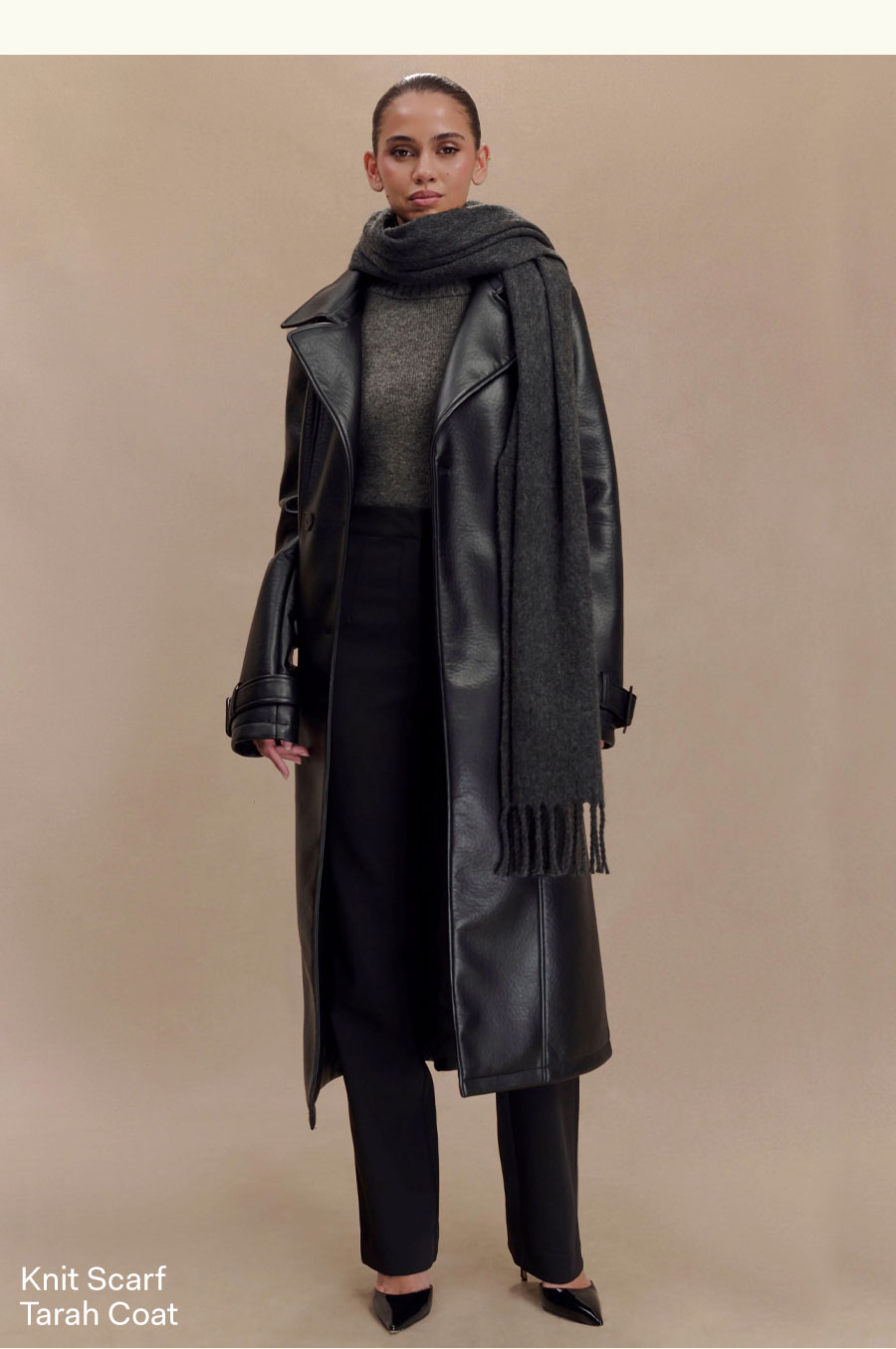 Knit Scarf & Tarah Coat