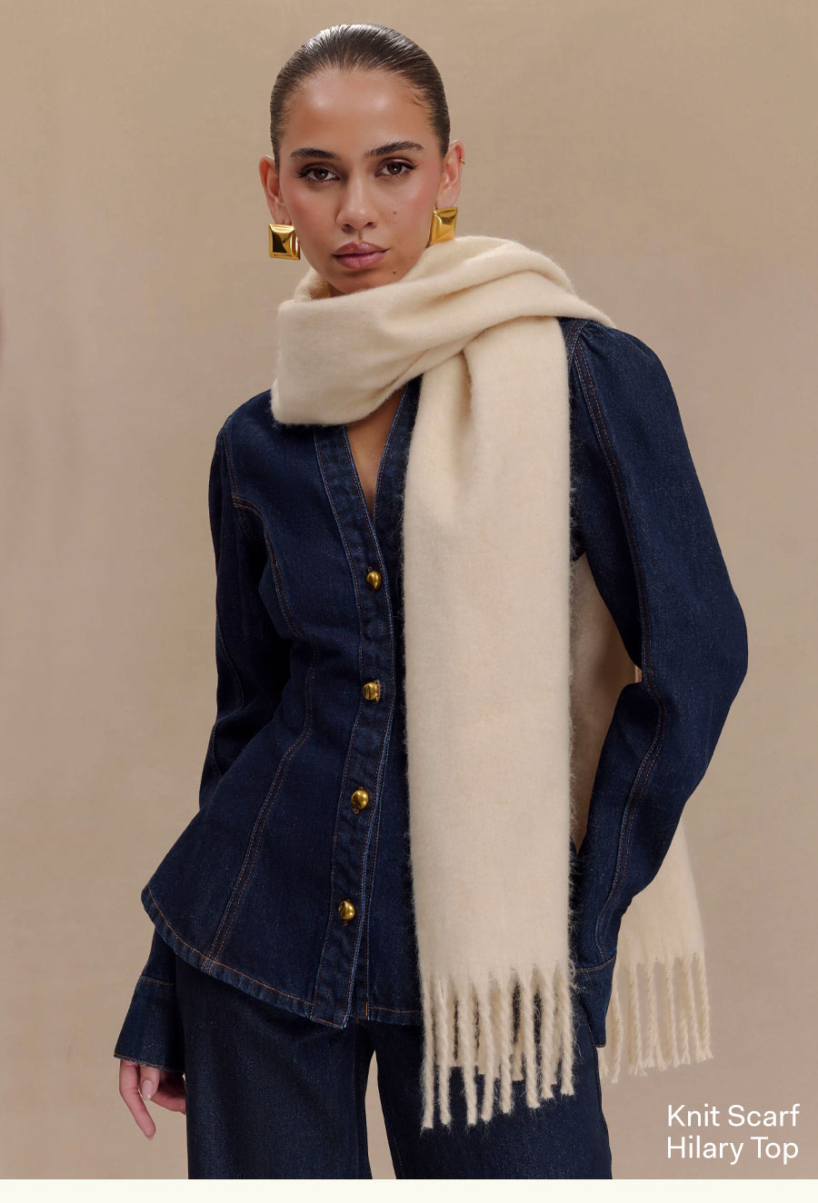 Knit Scarf & Hilary Top