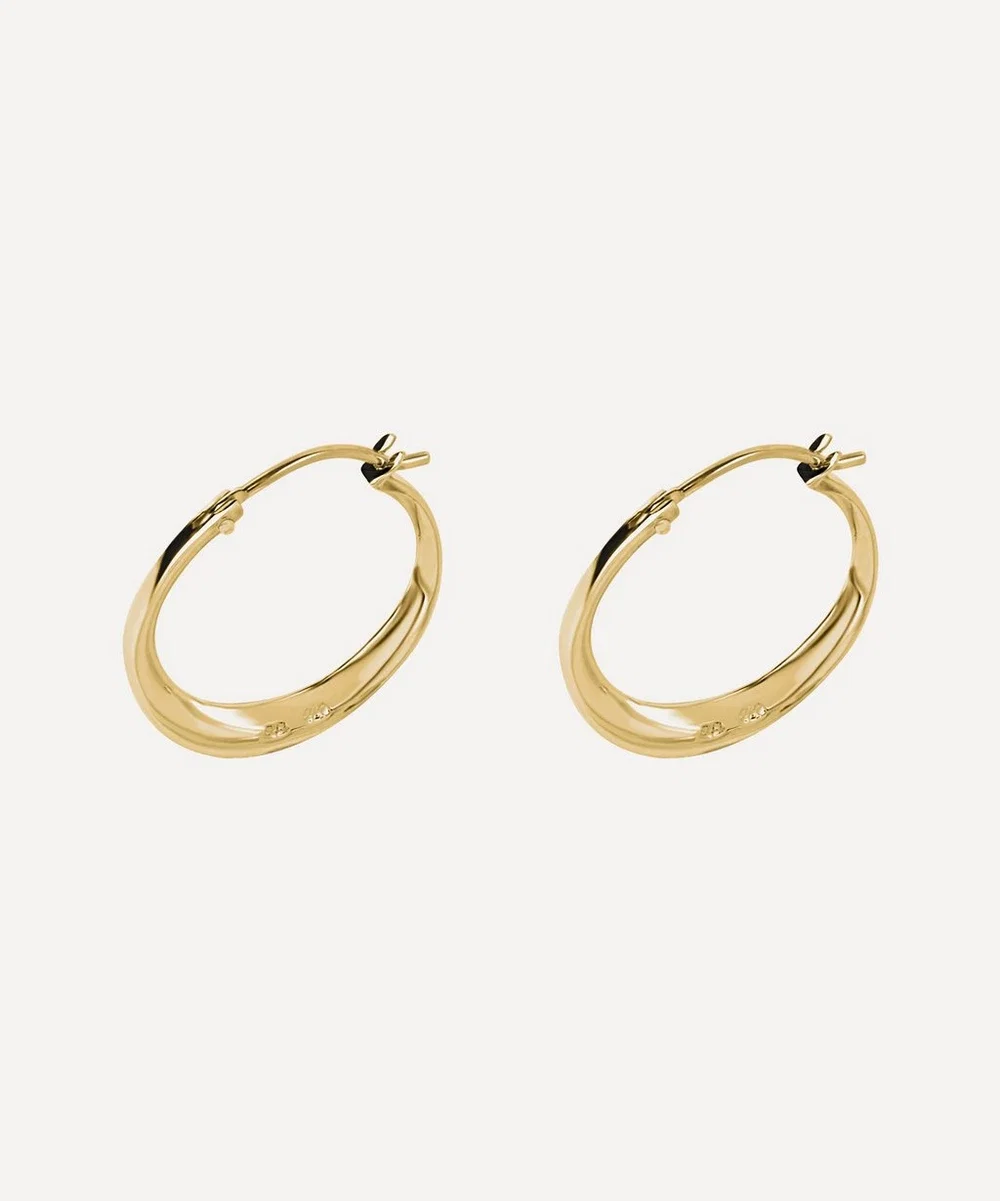 Dinny Hall 22ct Gold Plated Vermeil Silver Signature Small Hoop Earrings