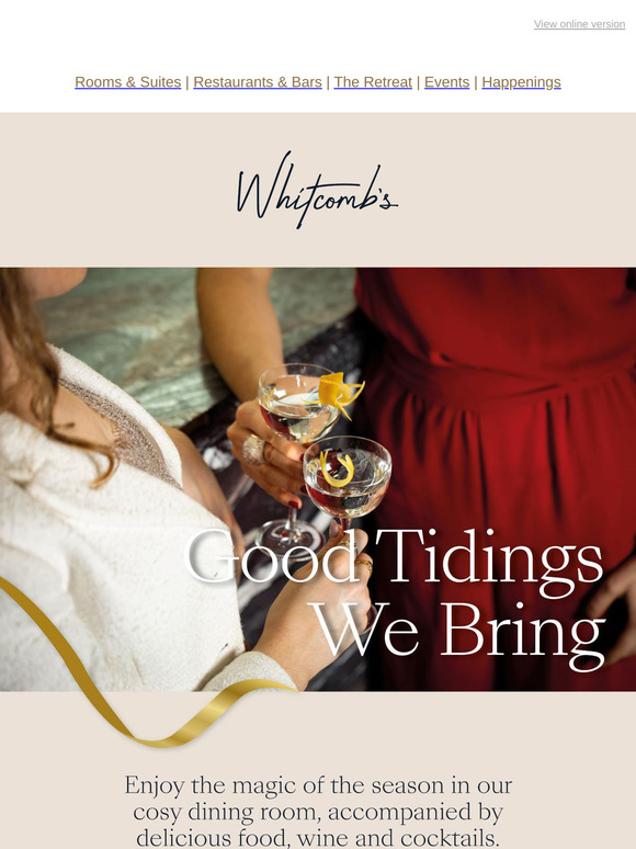 The season for great food, fine wine and festive indulgences