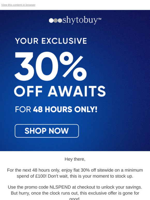 48 Hours Only: Flat 30% Off Sitewide!