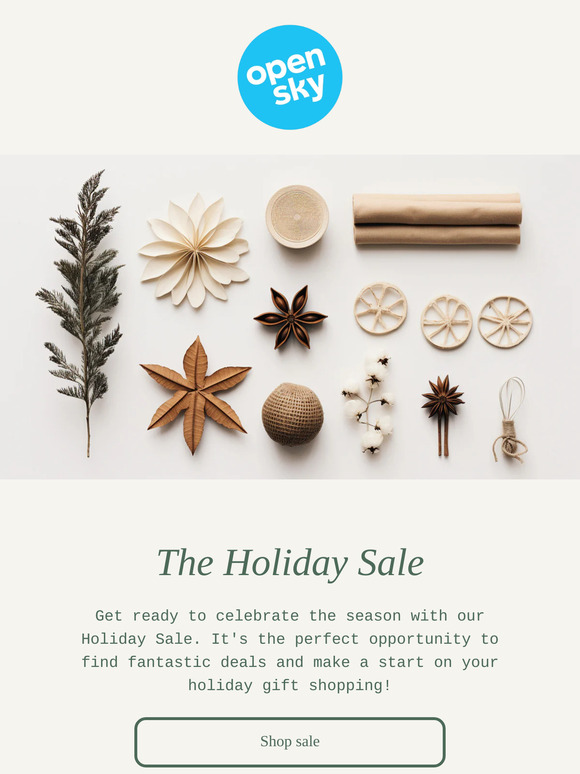 Unmissable Holiday Sale!