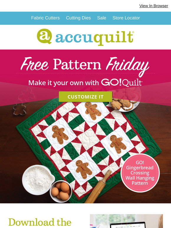 AccuQuilt: FREE Pattern Friday is Here: GO! Gingerbread Crossing Wall ...